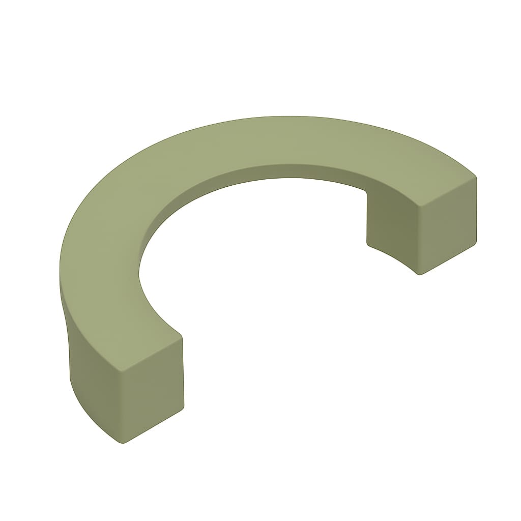 Poignée 113mm en métal vert