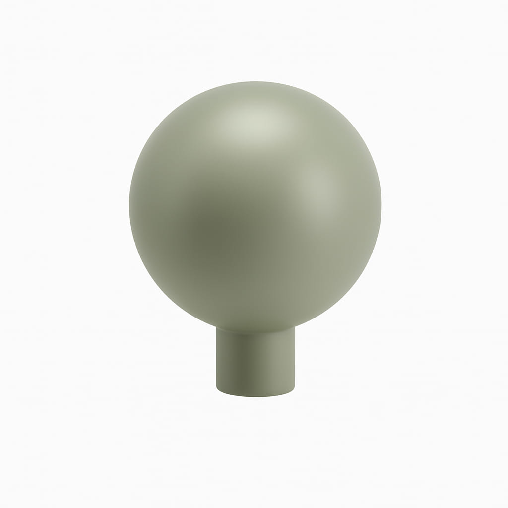 Poignée bouton 24mm en métal vert