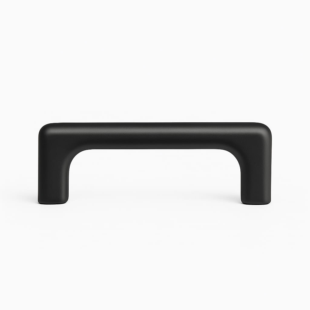 Poignée 106mm en métal noir mat
