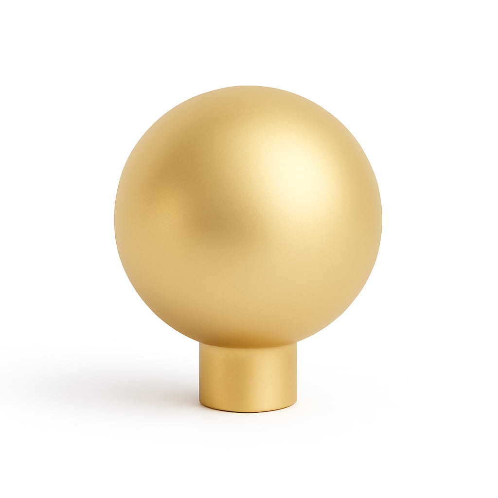 Poignée bouton 25mm en métal doré mat