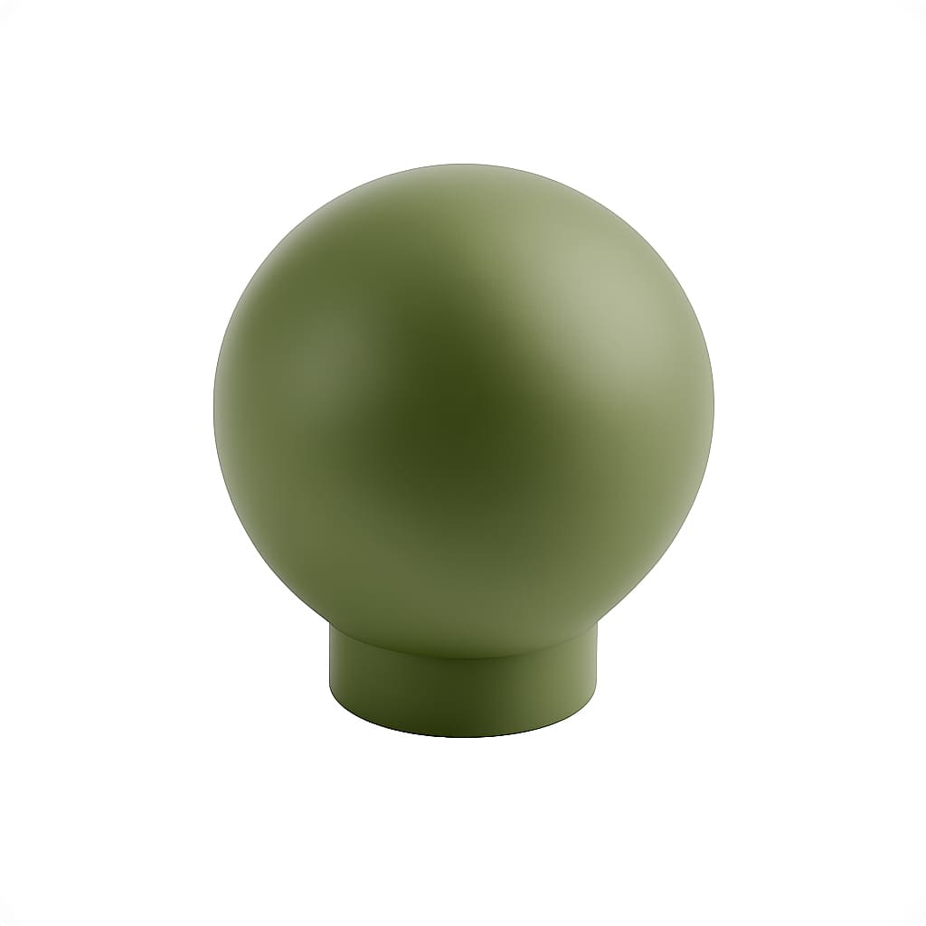 Poignée bouton 25mm en métal vert mat