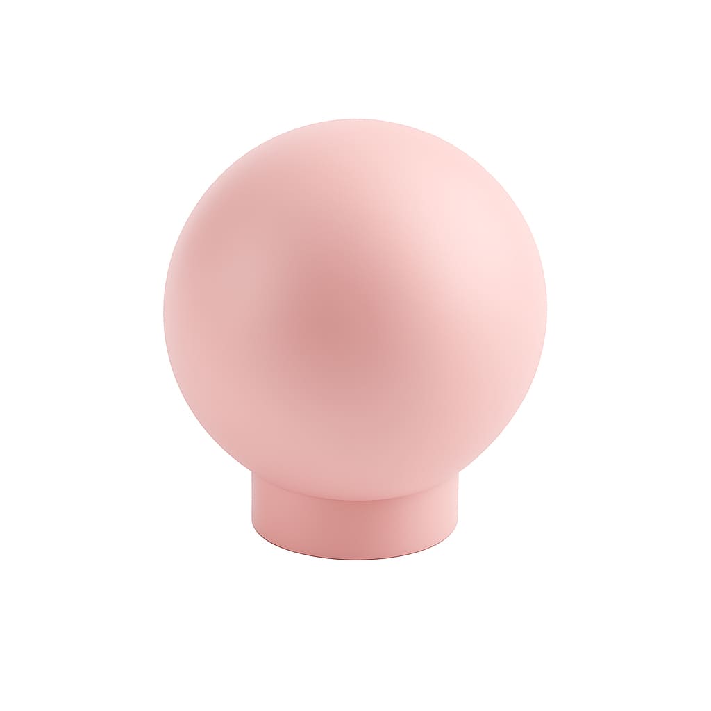 Poignée bouton 25mm en métal rose mat