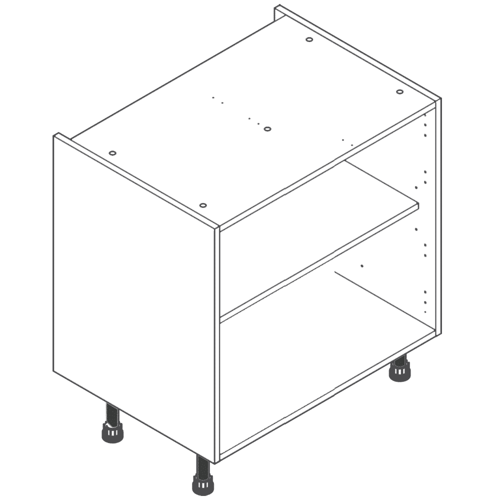 Caisson bas blanc L80 x H70 x P58 cm