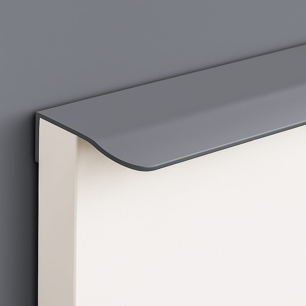 Poignée 120mm en métal gris
