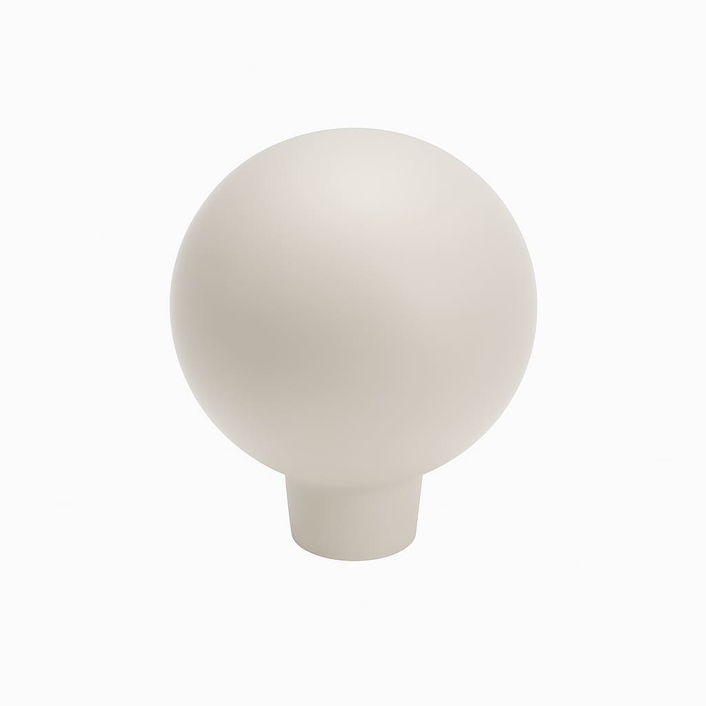 Poignée bouton 24mm en métal gris clair