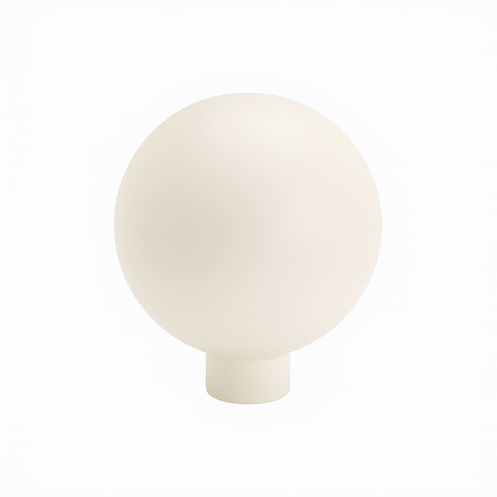 Poignée bouton 24mm en métal blanc