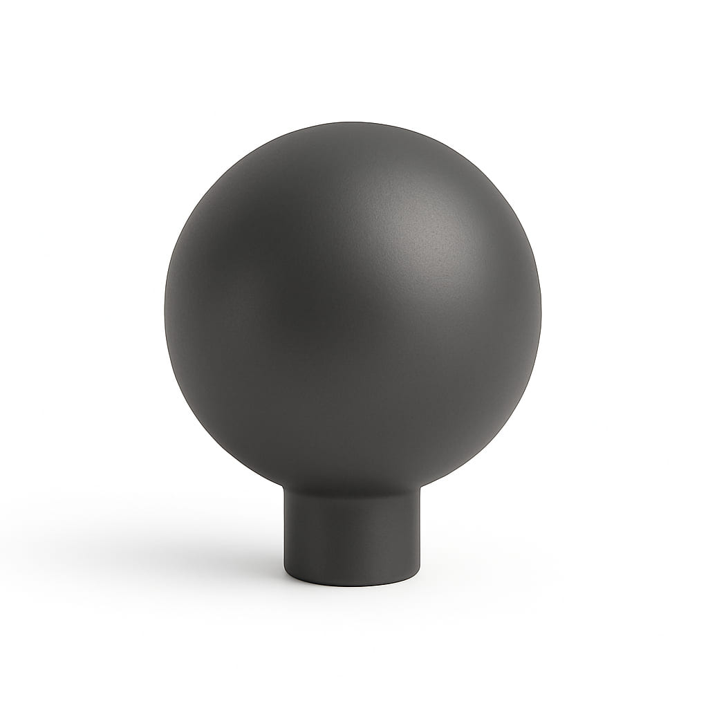 Poignée bouton 25mm en métal anthracite