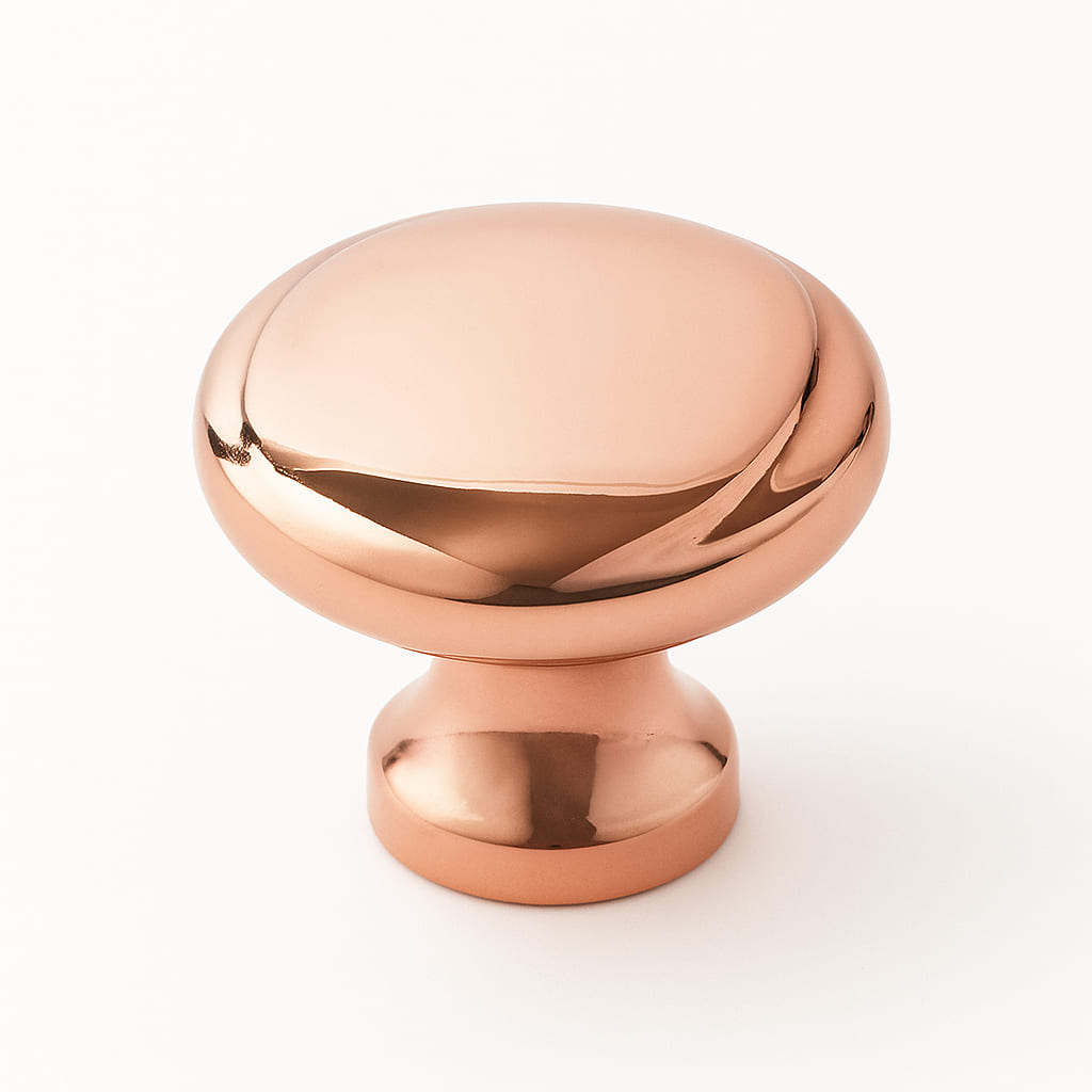 Poignée bouton 32mm en métal cuivré