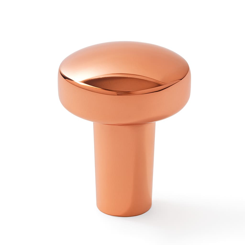 Poignée bouton 20mm en métal cuivré