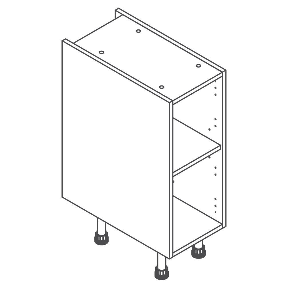 Caisson bas blanc L30 x H70 x P58 cm