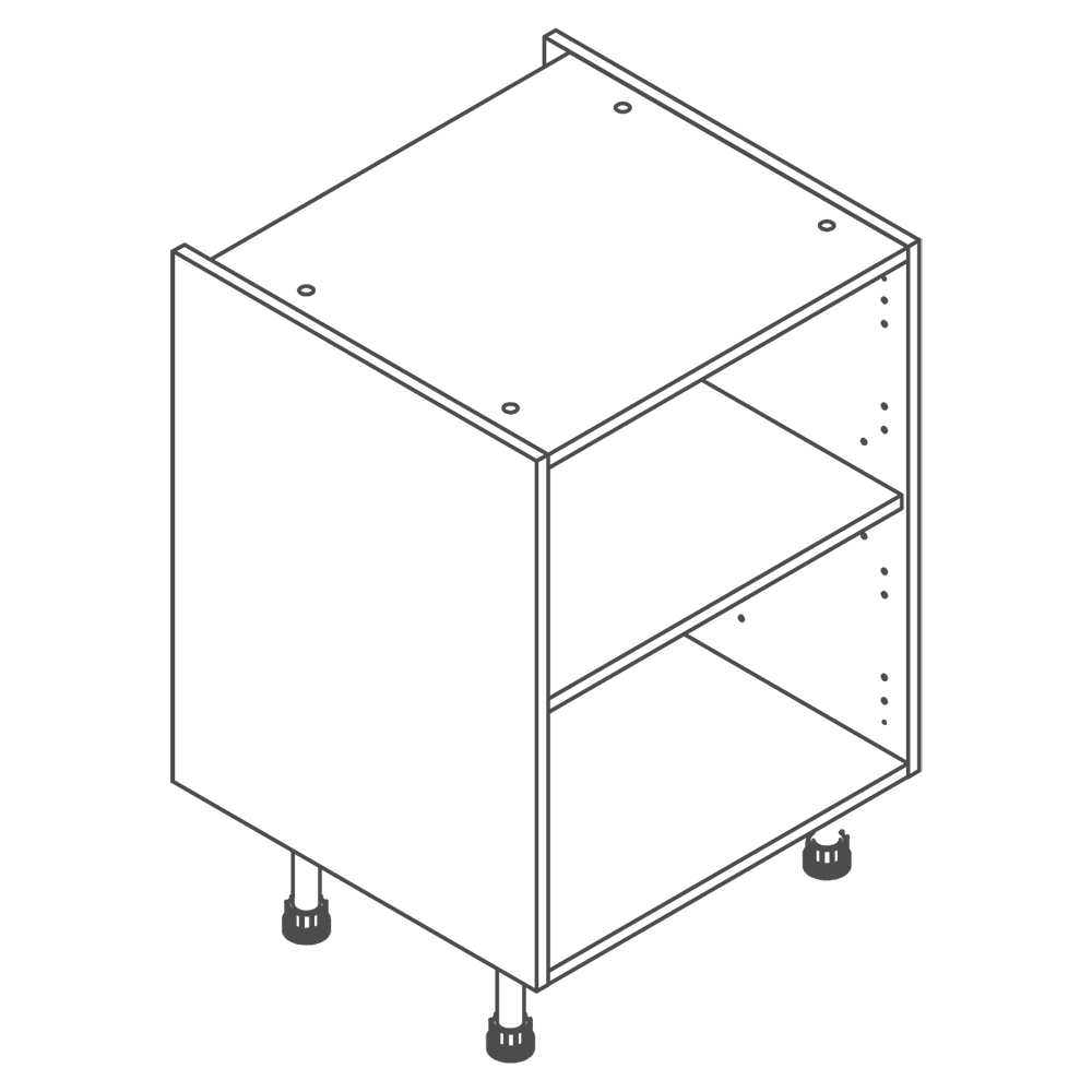 Caisson bas blanc L60 x H70 x P58 cm