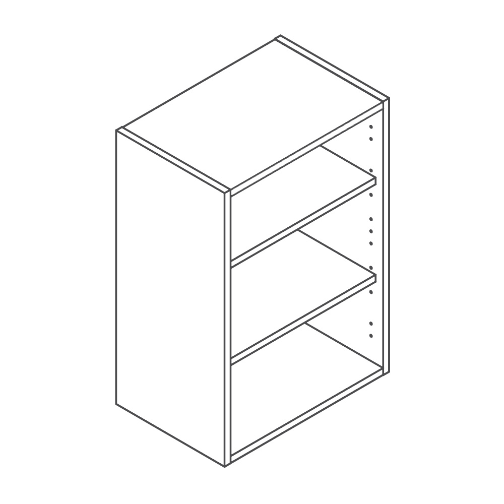 Caisson haut blanc L60 x H70 x P33 cm