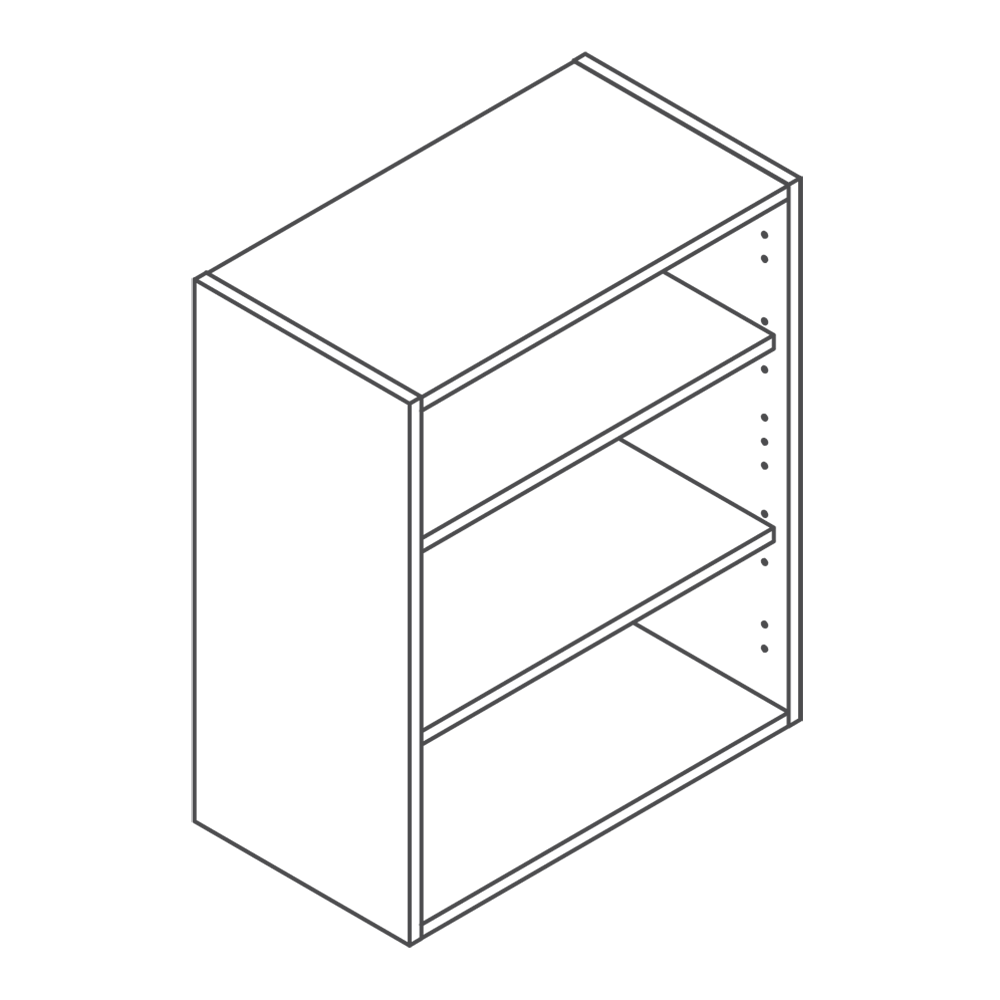 Caisson haut angle blanc L63 x H90 x P63