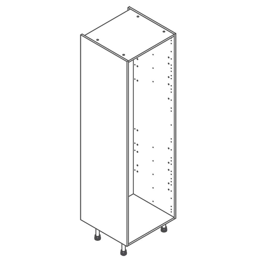 Caisson blanc colonne four/micro-ondes L60 x H200 x P58 cm