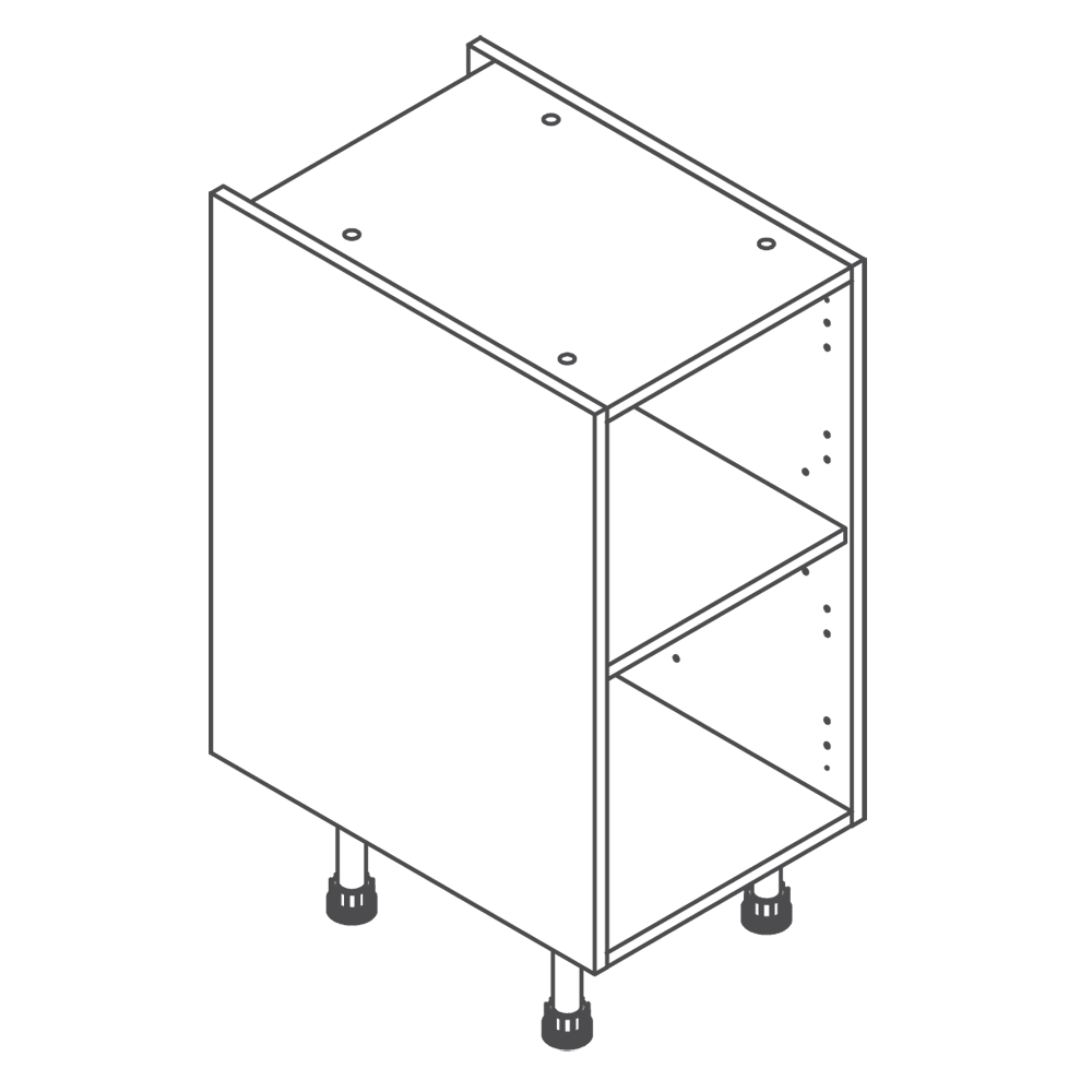 Caisson bas blanc L40 x H70 x P58 cm