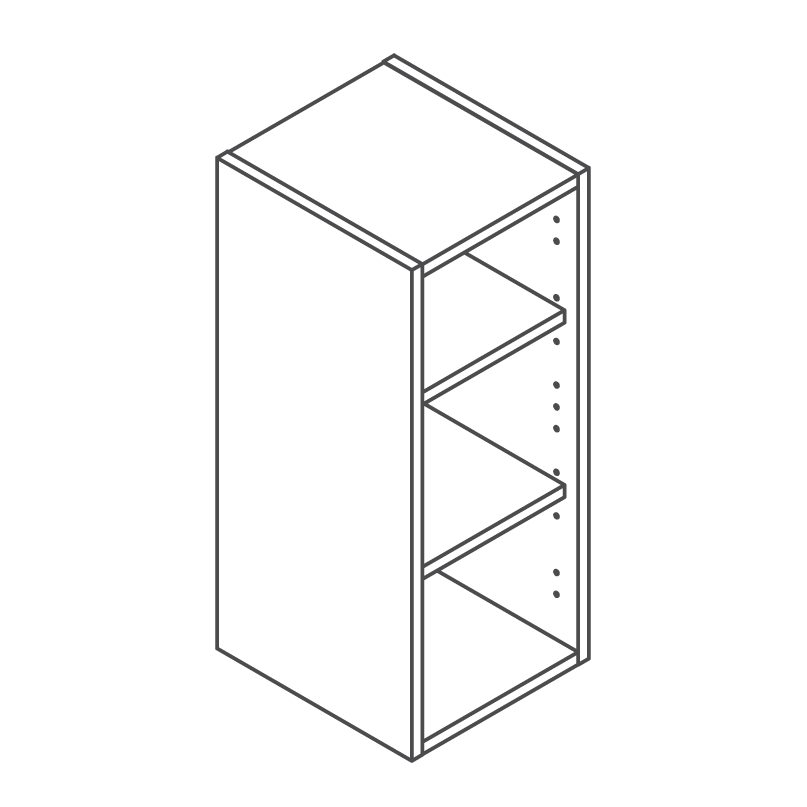 Caisson haut blanc L30 x H70 x P33 cm