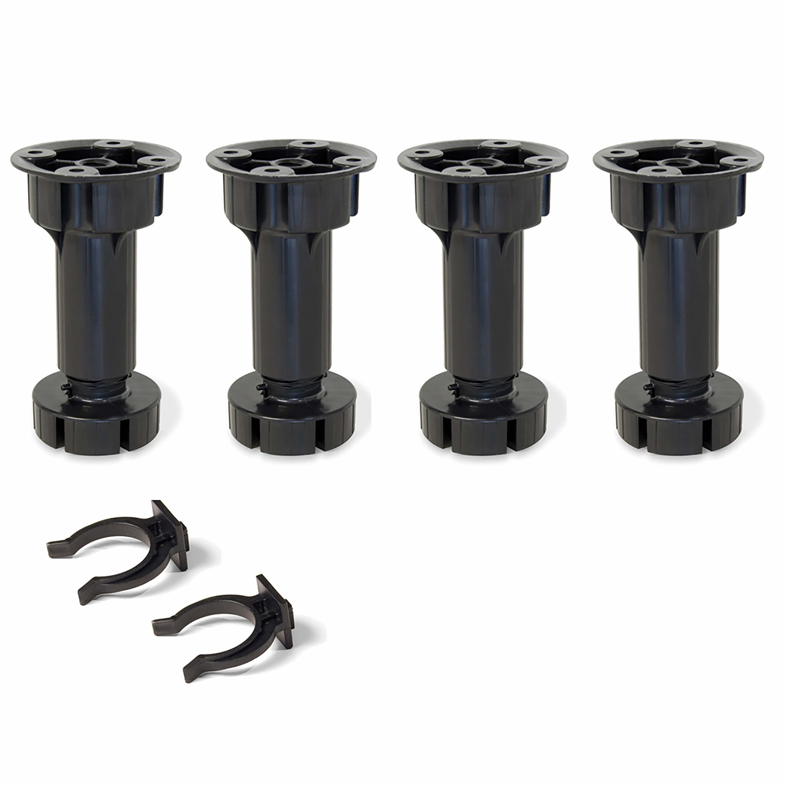 Kit pied pour meubles de cuisine avec pince pour plinthes