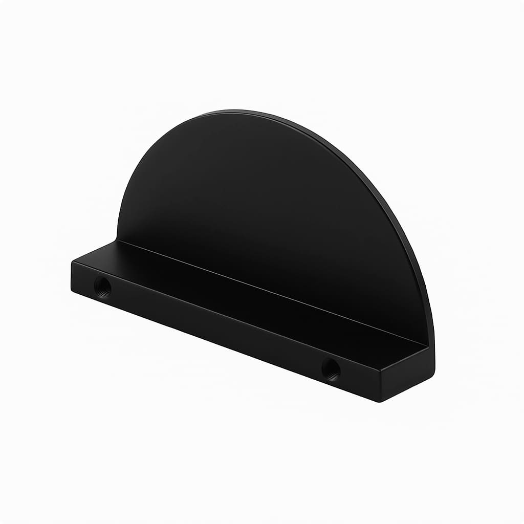 Poignée 74mm en métal noir