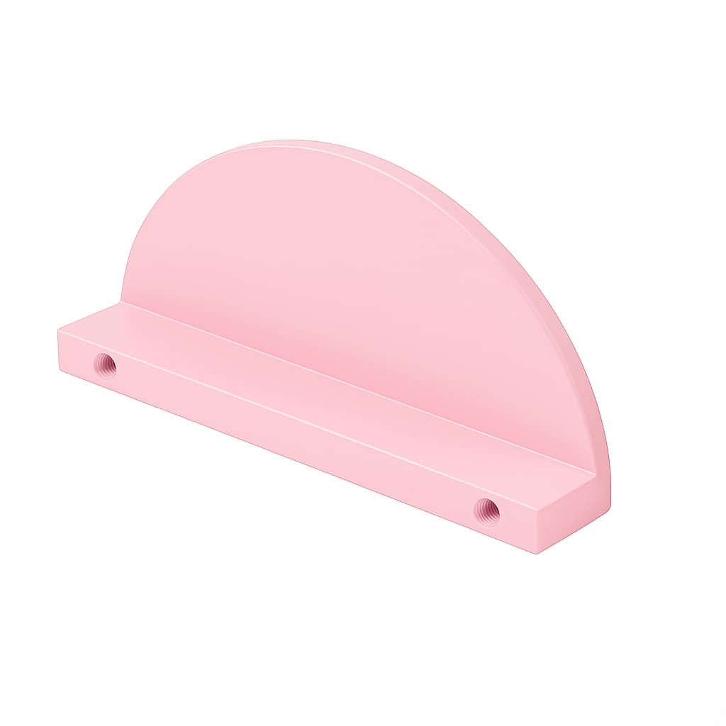 Poignée 74mm en métal rose