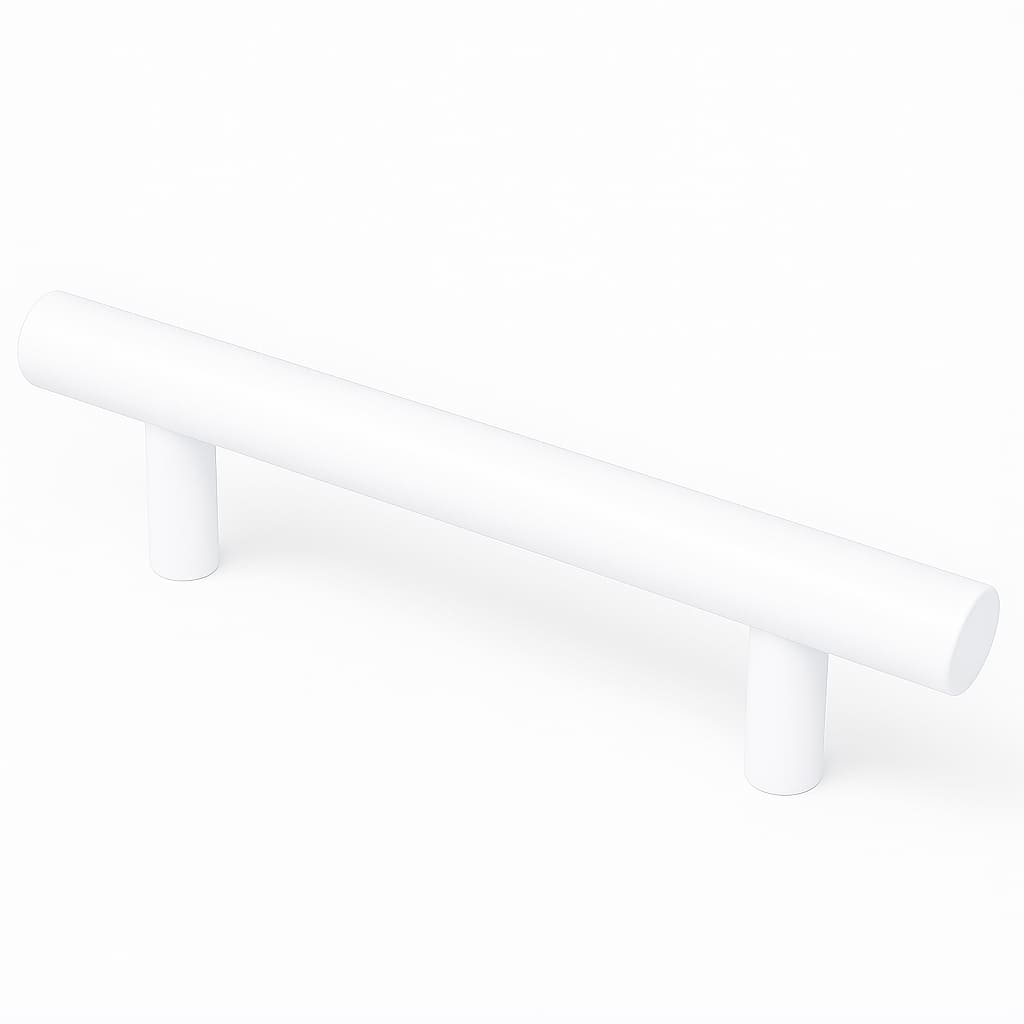 Poignée 120mm en métal blanc