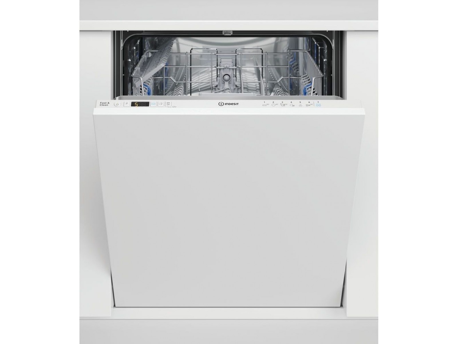 INDESIT - Lave vaisselle tout integrable 60 cm + Façade mélaminé blanche