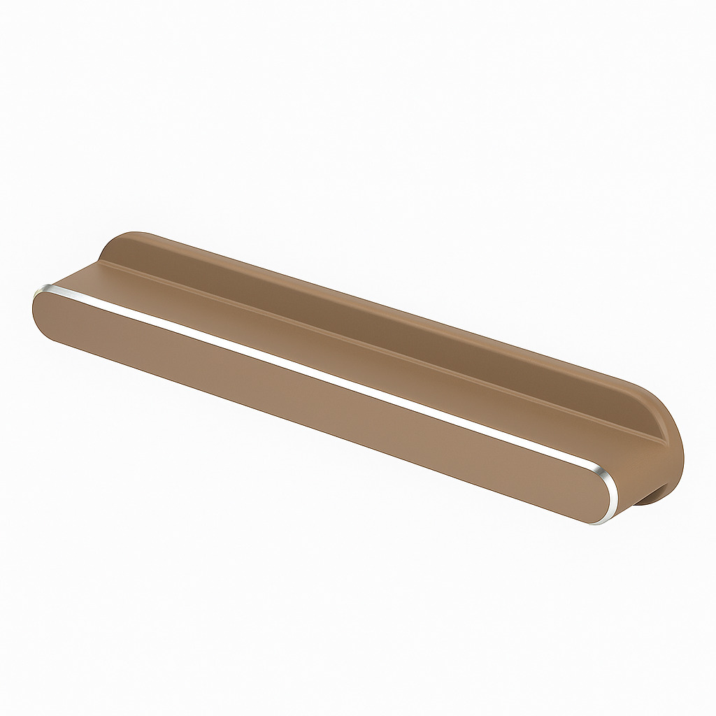 Poignée 120mm en métal marron