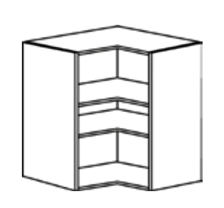 Caisson bas angle 930x700x930 mm - Gris foncé
