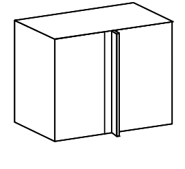 Caisson bas angle 1000x700x580 mm - Gris foncé
