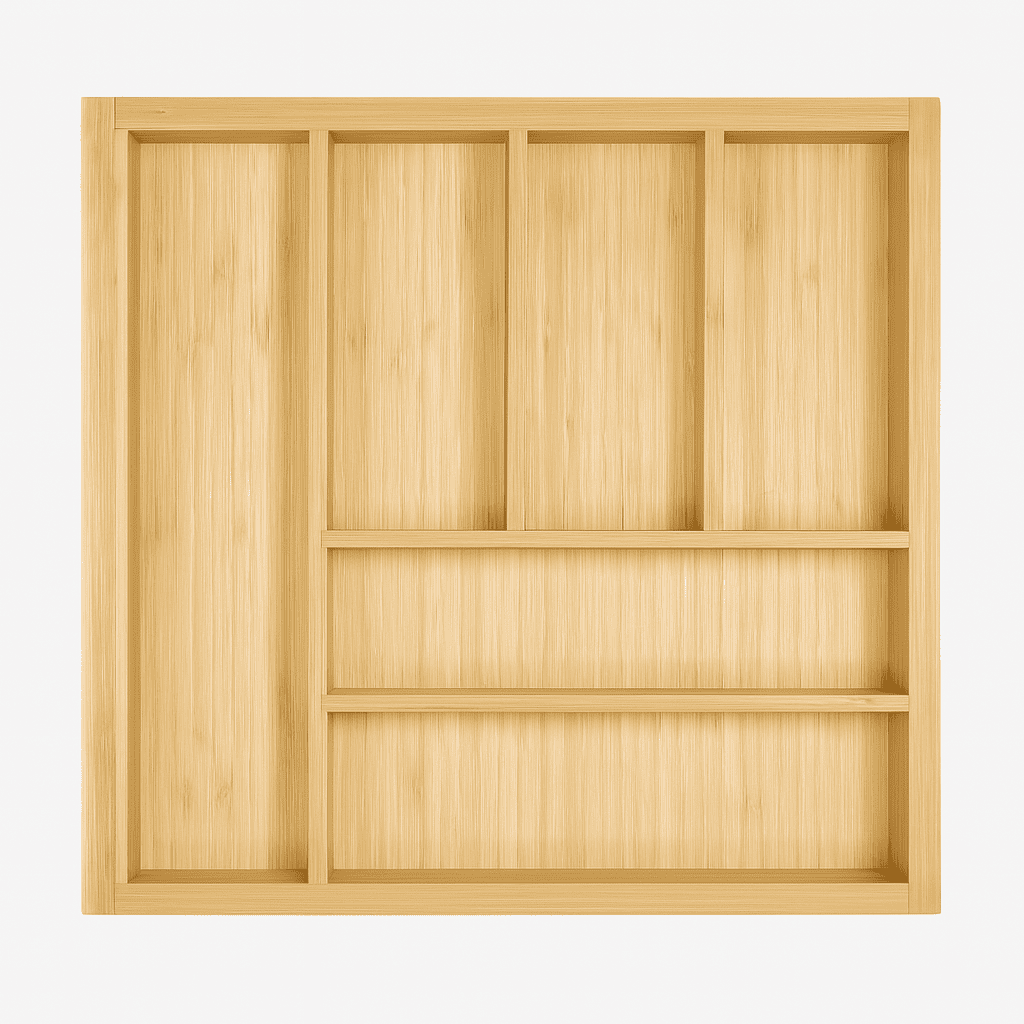 Range couvert extensible en bois clair pour meuble de 70 à 90cm
