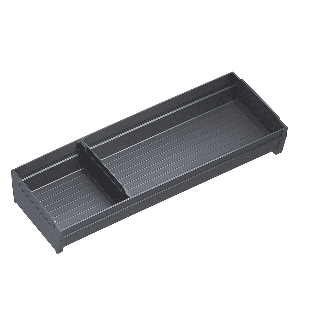 Organiseur modulaire pour tiroir de cuisine en aluminium – Range-ustensiles multifonction