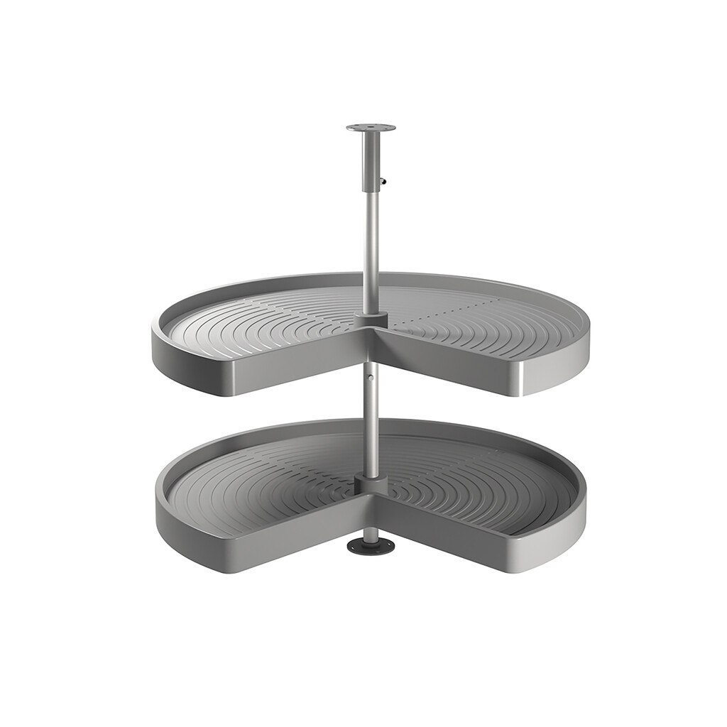 Jeu de plateaux rotatifs 3/4, pour module de 800mm, plastique et aluminium, Gris