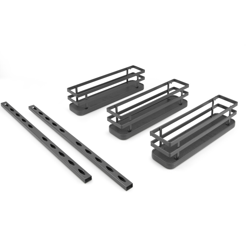 Kit de plateau à épices Titane pour meuble de cuisine ou élément suspendu, acier, gris anthracite