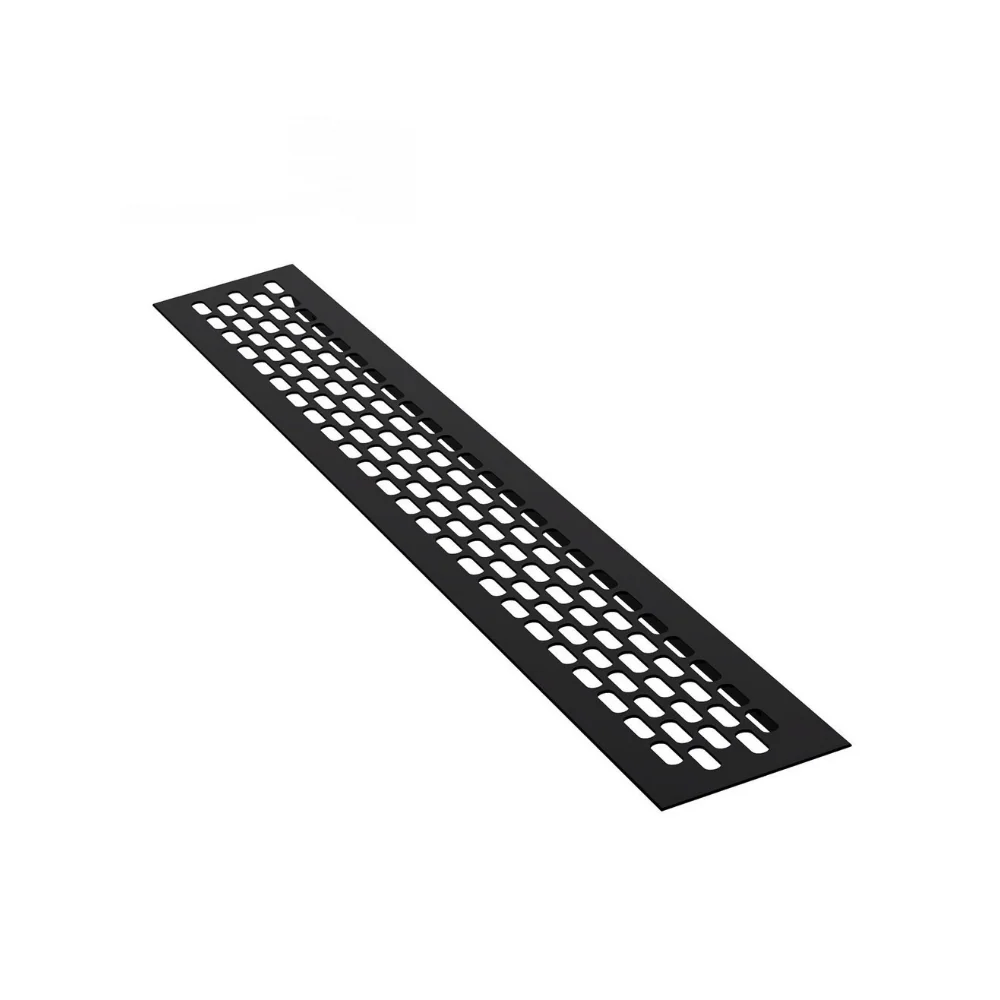 Grilles d'aération pour réfrigérateur en aluminium 450x70mm - Noir
