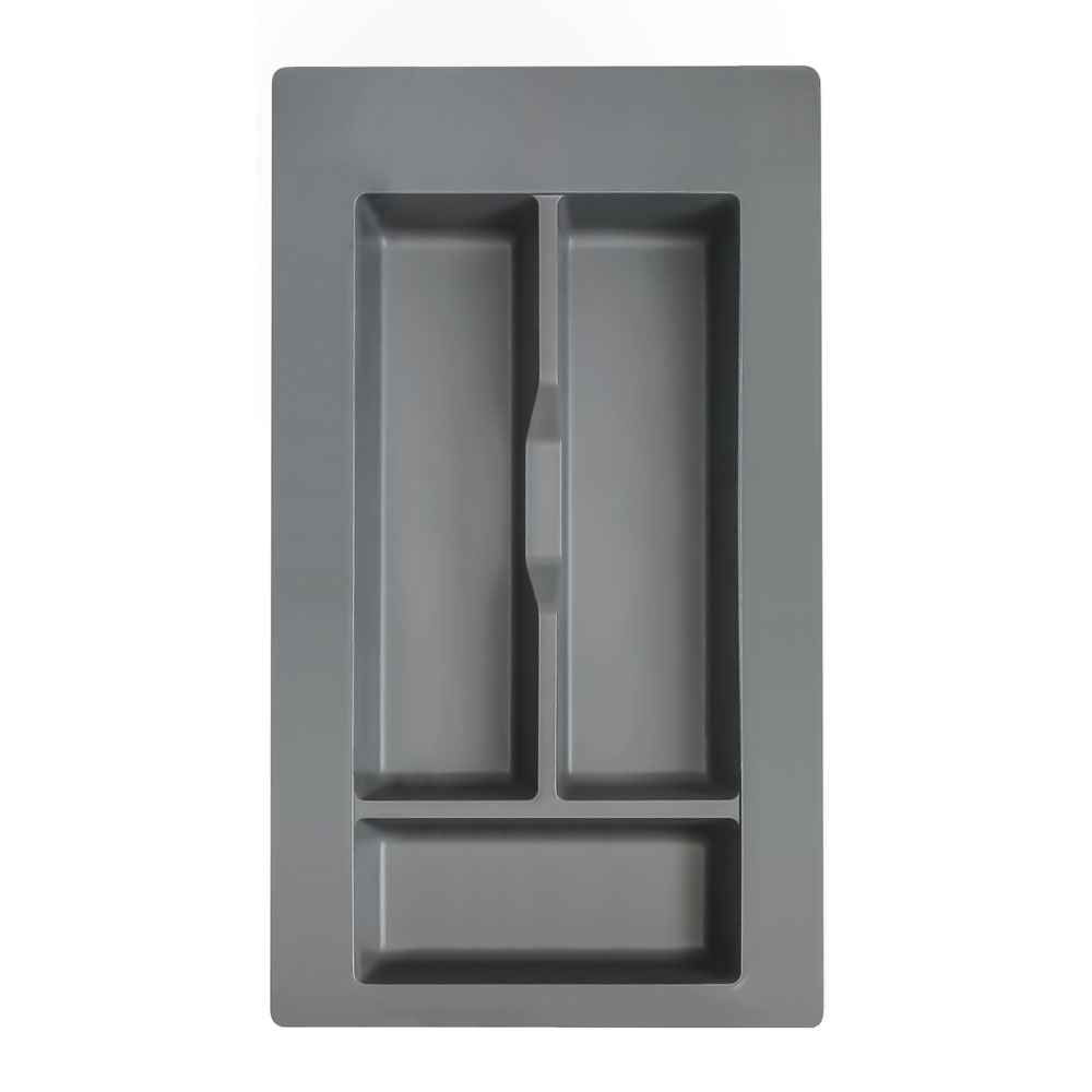 Range couvert en plastique anthracite pour meuble 35cm