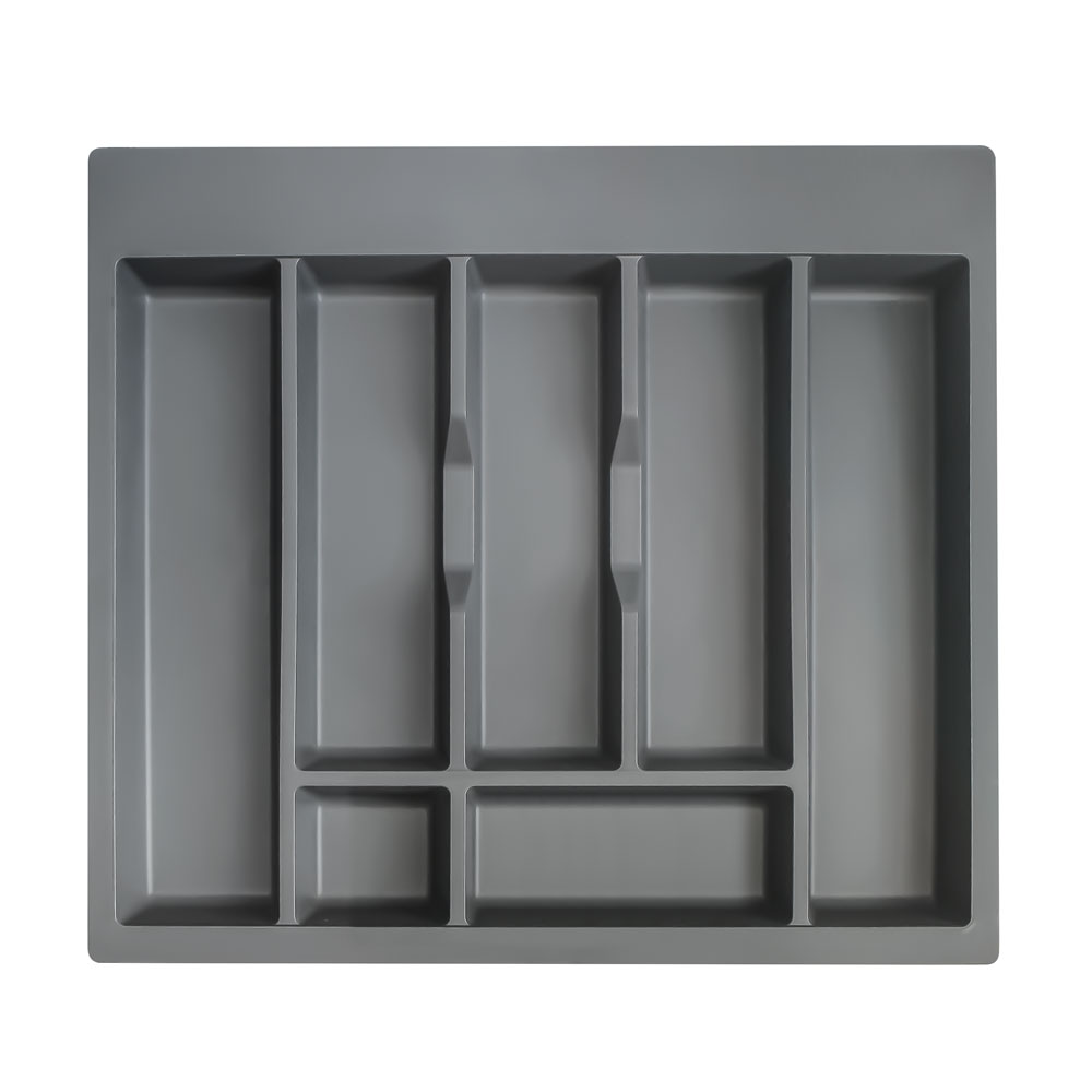 Range couvert en plastique anthracite pour meuble 60cm
