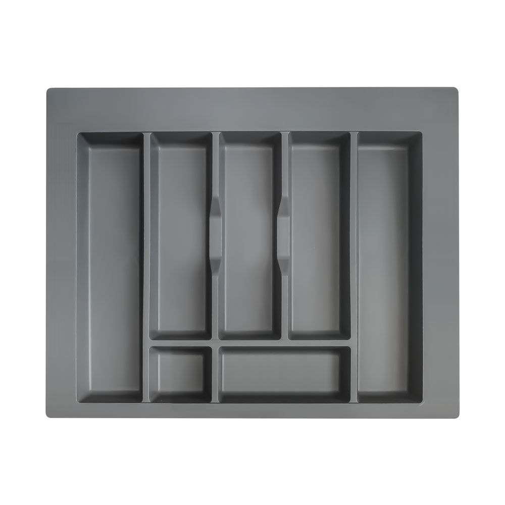 Range couvert en plastique anthracite pour meuble 70cm