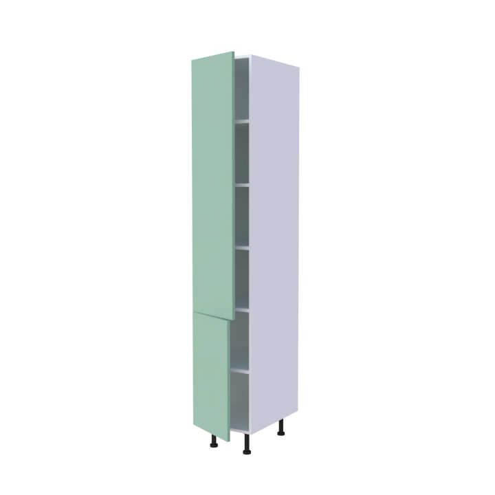 Colonne 2 portes + étagères intérieurs L40 x H220 x P58 - Agave Mat - meuble livré monté