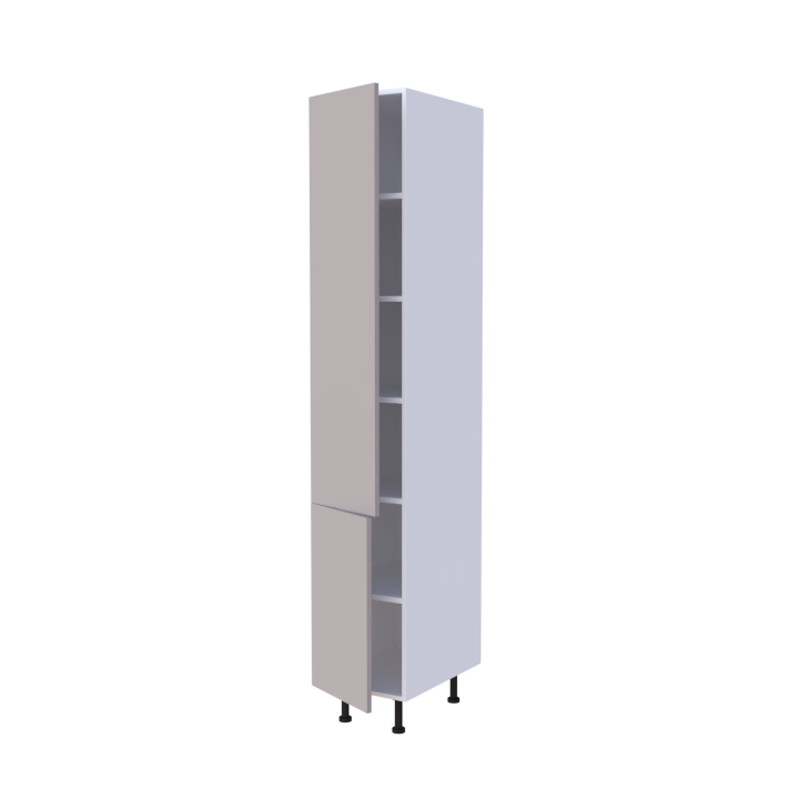 Colonne 2 portes + étagères intérieurs L40 x H220 x P58 - Beige Mélaminé Mat - meuble livré monté