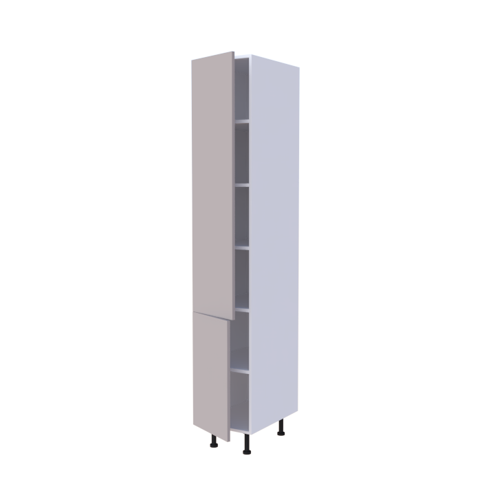 Colonne 2 portes + étagères intérieurs L40 x H220 x P58 - Cachemire Mat - meuble livré monté