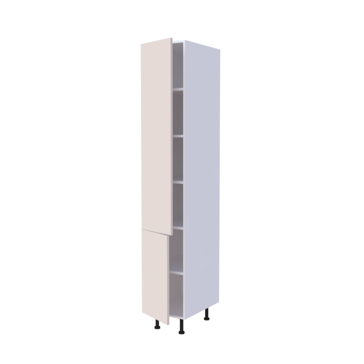 Colonne 2 portes + étagères intérieurs L40 x H220 x P58 - Café au lait Mat - meuble livré monté