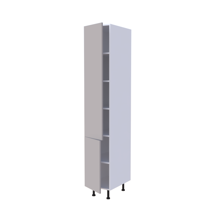 Colonne 2 portes + étagères intérieurs L40 x H220 x P58 - Terre Mat - meuble livré monté